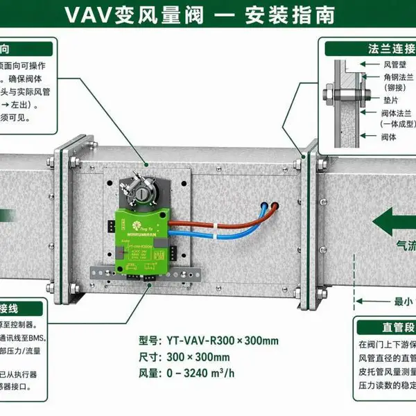 上海盈达变风量阀 风管支路用 圆形VAV阀 厂家直发
