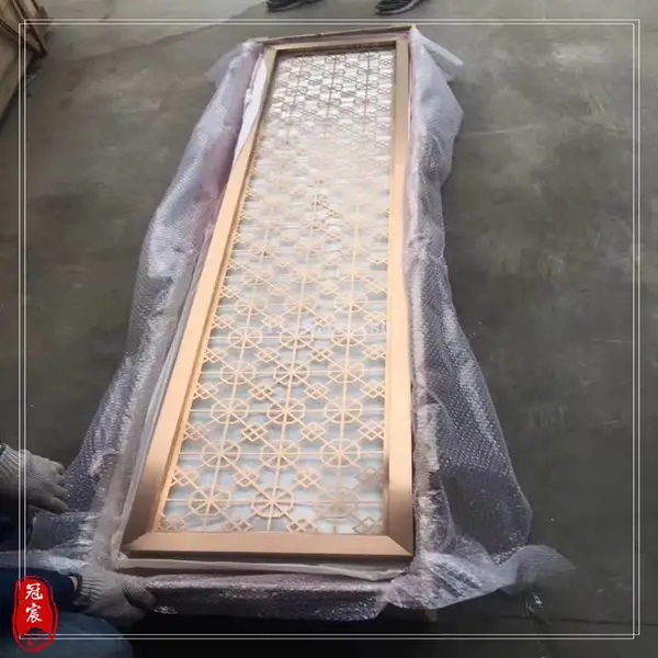 佛山定制不锈钢艺术花格隔断 工装不锈钢屏风背景墙装饰