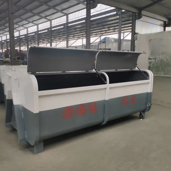景区环卫用钩臂大型垃圾箱小区工厂厨余清洁用可移动式垃圾箱配套用垃圾车