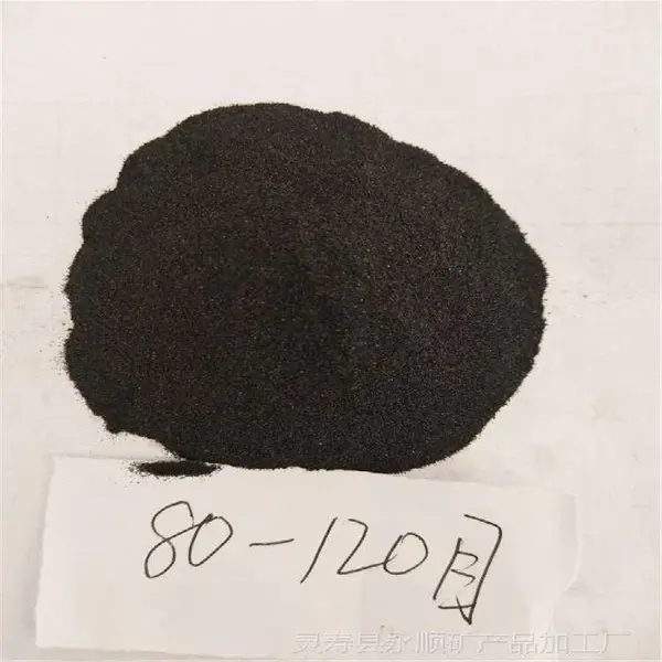供应20-40目透水面层黑色沙子 用于喷砂除锈 油毡瓦沥青瓦原料