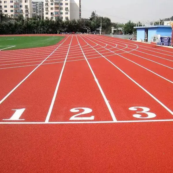 学校运动场全塑型塑胶跑道 透气型橡胶跑道 混合型跑道