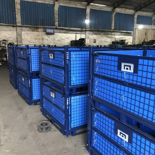 锦川非标可定制仓储笼 折叠式蝴蝶笼 仓库可堆垛金属网格周转笼