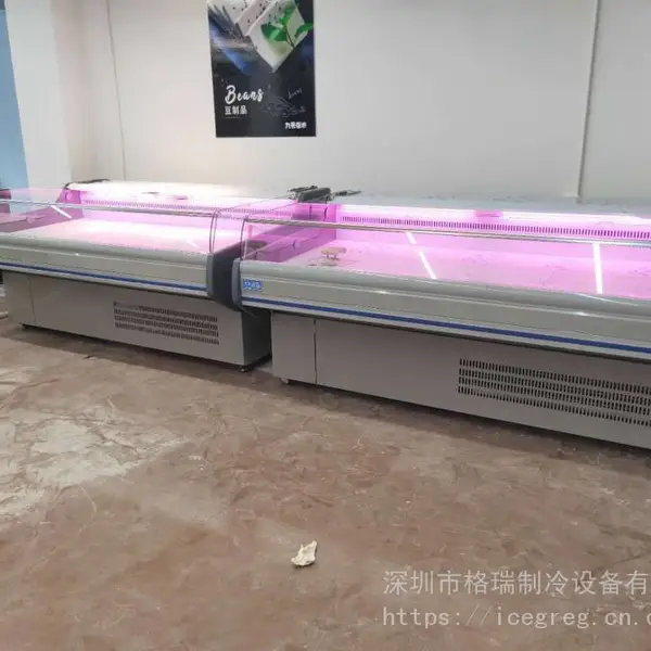 鲜肉柜猪肉冷藏保鲜柜超市商用冰柜 风冷鲜肉展示柜格瑞制冷设备批发
