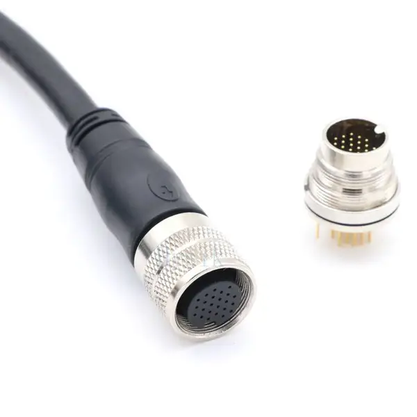 AISG通讯连接器M16 2-24芯可接屏蔽工业防水插头