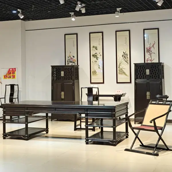 奥坎大板桌实木原木茶桌 茶台巴花办公桌 餐桌面红木整块花梨木