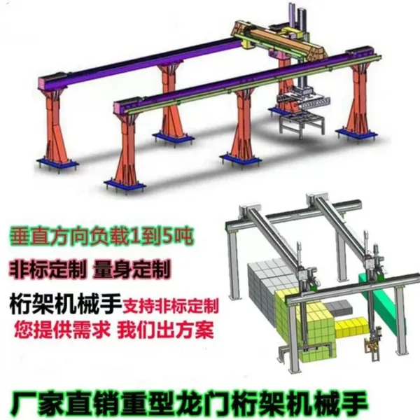 久伍桁架机械手重载龙门式工业机器人行走轴 工件上下料设备