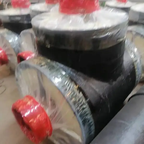 钢套钢蒸汽预制直埋保温管预制直埋保温三通蒸汽预制直埋保温三通捷通管道定制