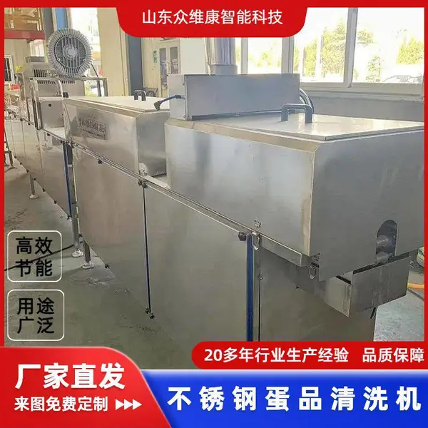 清洗烘干光检喷码一体洗蛋机 多排多规格鸡鸭蛋清洗设备 蛋品去污机