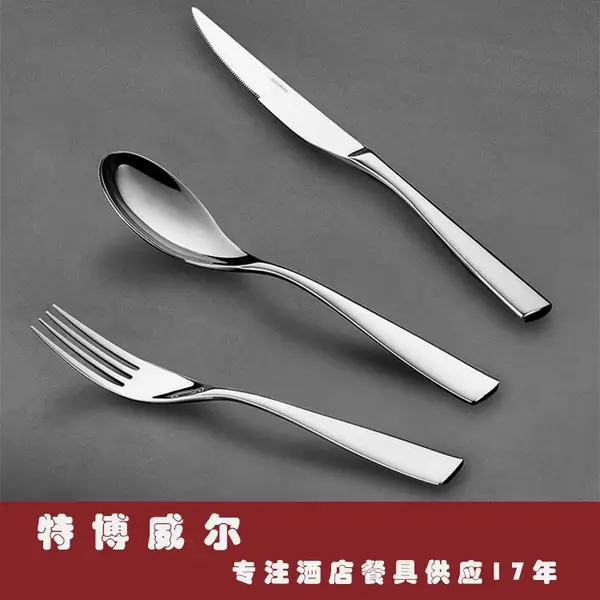 德国SalmaKahn工艺不锈钢餐具供应 西餐食品304餐具1810刀叉勺采购批发
