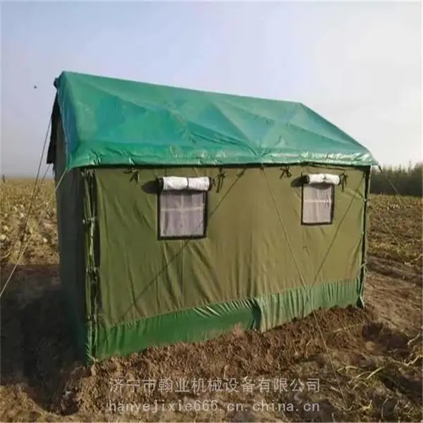野外工程工地施工救灾帆布应急大型民用户外加厚保暖防雨住人帐篷