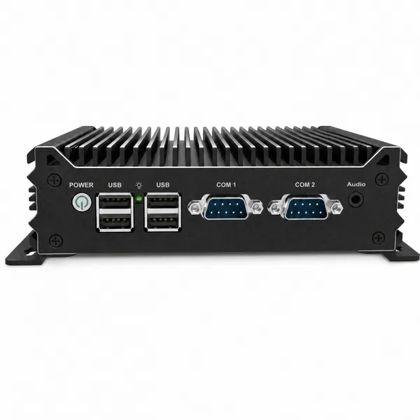 n2840双网双串6usb工控机支持VGA/HDMI双显直流12v供电软路由无风扇被动散热千兆网口支持 WOL/PXE 启动