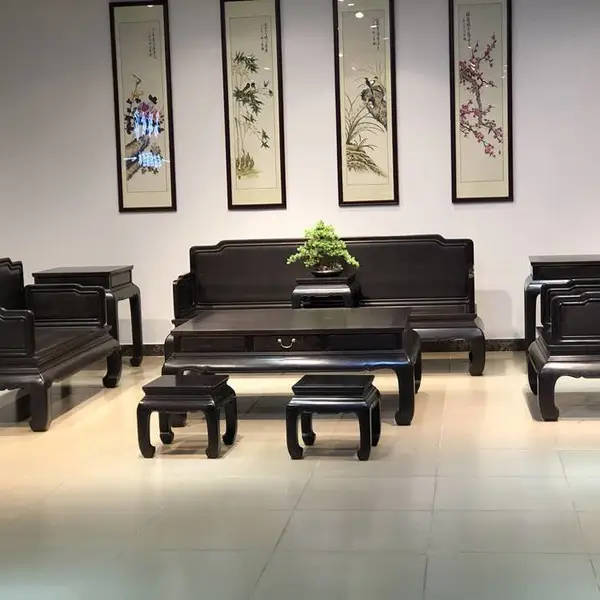 工艺好明式红木家具 收藏值高紫光檀明韵沙发时尚简约
