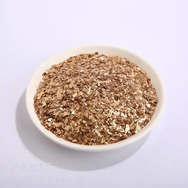 批发煅烧金云母耐火高温云母片美甲用染色岩片建筑涂料用合成云母