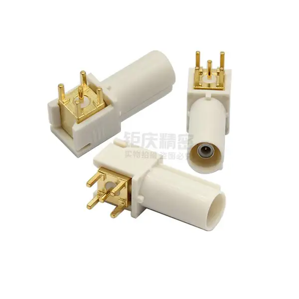 FAKRA-SMB贴片GPS连接器汽车天线射频同轴连接器C型卧式Z插座防水