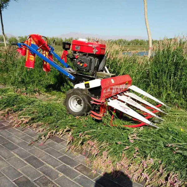 四轮小型艾草收割机 多功能薄荷收割机 柴油耐用辣椒大豆收割机