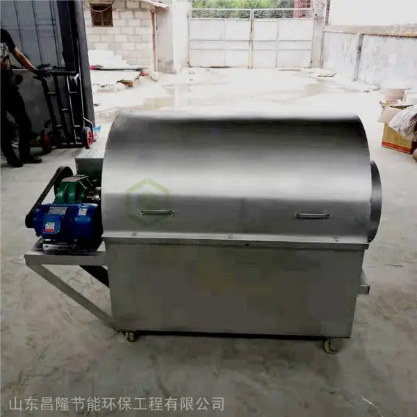 新型电加热炒货机 全自动干果炒料机 100型滚筒炒锅机
