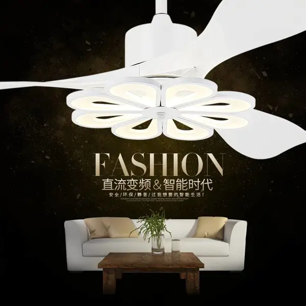 木可家52-FXB623灯饰加盟公司吊扇灯品牌排行现代时尚简约