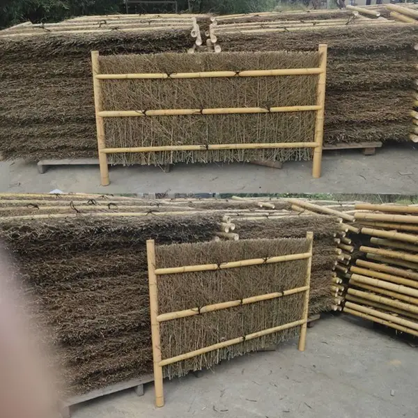 嵊泗竹篱笆竹片护栏甘肃兰州竹栅栏防腐木护栏
