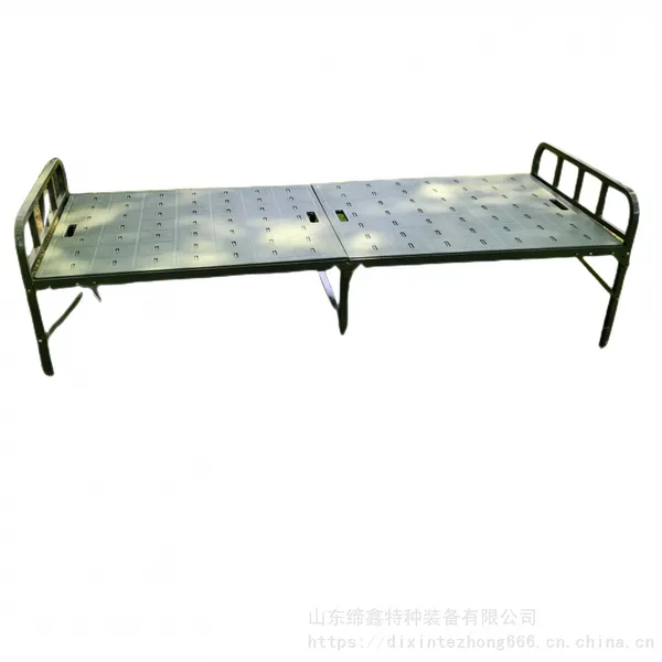 钢塑两折床 吹塑折叠行军床 折叠易携