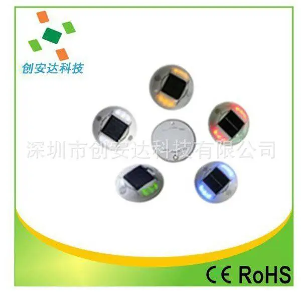 厂家自主开模批量生产销售 圆形太阳能道钉 太阳能PC道钉