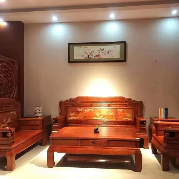 缅花大果紫檀家具有香味东阳家具厂正宗红木沙发大全