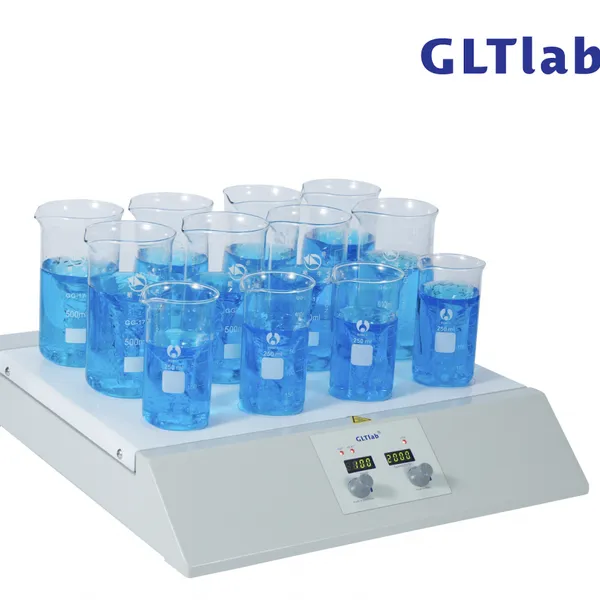 国力天GLTLab 十二位数控实验室加热磁力搅拌器 100-2000转