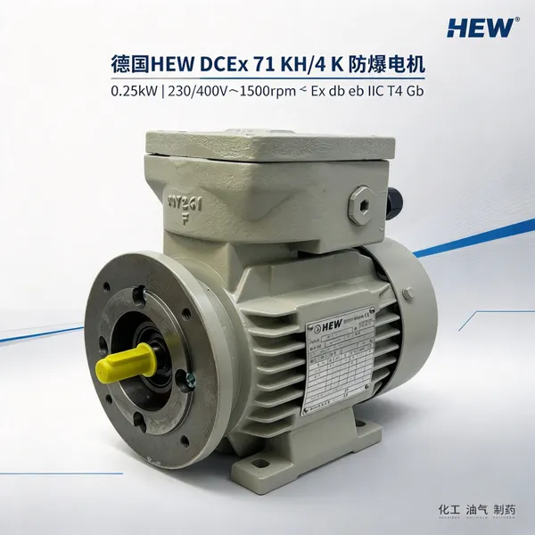 德国HEW DCEx71KH/4K防爆电机 0.25kW 1500rpm 化工制药危险区域用