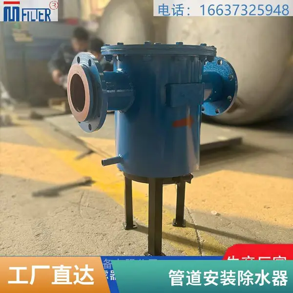 压风管道汽水分离器 DN65 旋风式 高效除水 厂家