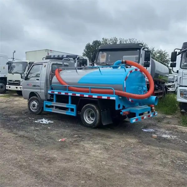 福田蓝牌3吨吸粪车现车销售 抽厕化粪池沼液清运车