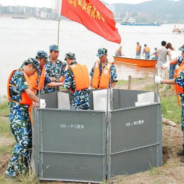 移动组合式挡水围井消防抗洪防汛围板加厚玻璃钢山体滑坡移动围桶
