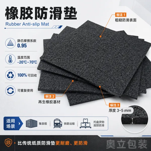 橡胶防滑垫 工业耐磨减震 车间库房防滑地垫 奥立