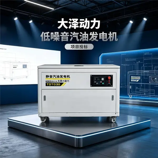 30kw汽油发电机大泽动力远程操控户外施工