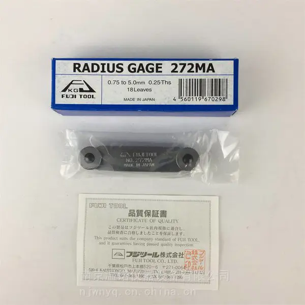 日 本FUJITOOL富士半径规角规272MA英制R规弧度规18枚0.75-5mm