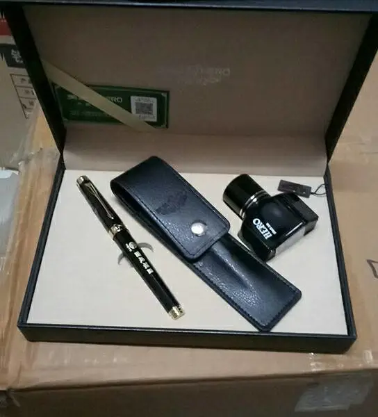 西安钢笔做字 英雄派克墨水笔 笔记本烫金办公文具礼品