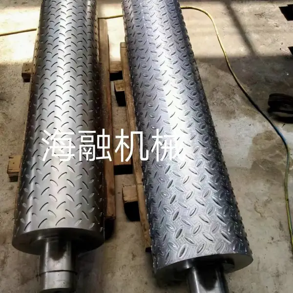 雕刻压花辊轴,柳叶压花辊,滚筒,防滑板柳叶模具,海融机械
