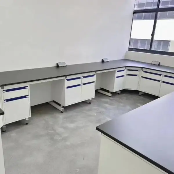 潍坊实验边台生产厂家异形靠墙非标定制实验室仪器台边台