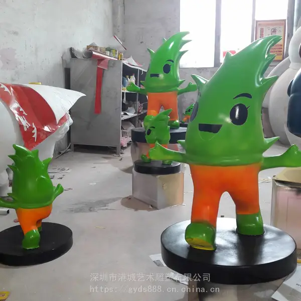 重庆植物形象吉祥物公仔玻璃钢竹笋卡通雕塑哪家做得好