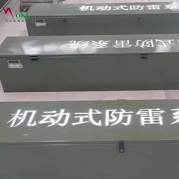 帆布袋包装便携式避雷针 6米手动升降杆 碳纤维防雷接闪杆