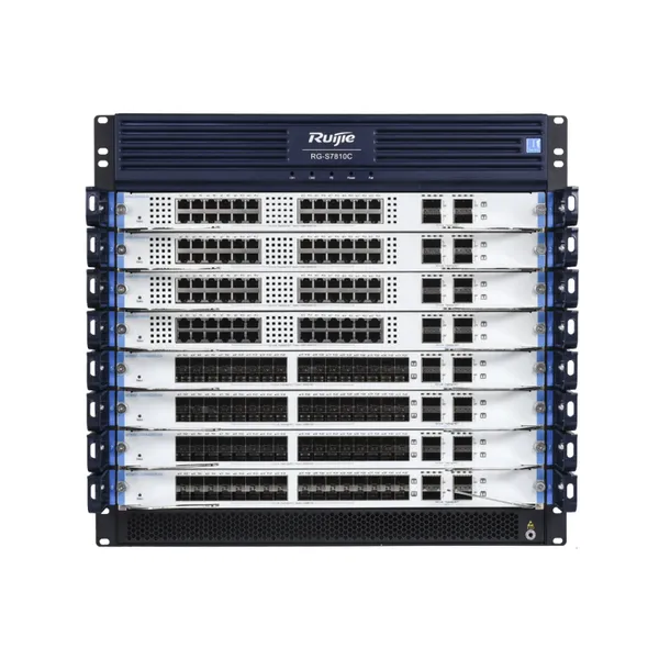 锐捷RG-S7810C 10U框式园区核心交换机支持的板卡接口类型丰富
