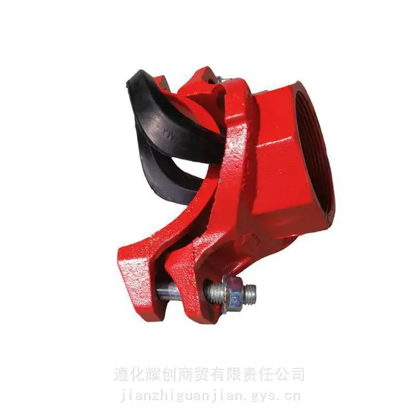 沟槽管件机械三通DN100卡箍式消防管件
