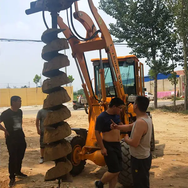 铲车电线杆螺旋挖坑机 小铲车电线杆挖坑机 铲车电线杆钻坑机 满发聚