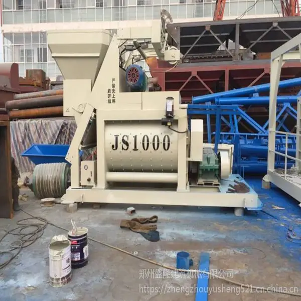 JS1000搅拌机支持*** 甘肃HZS60混凝土搅拌站_盛隆建筑机械
