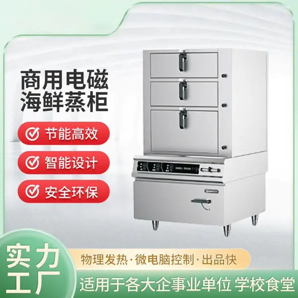 大型工厂学校商用电磁海鲜蒸柜餐饮两门三门海鲜蒸柜可批发
