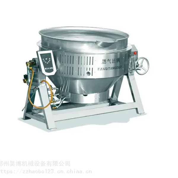 郑州国龙可倾式燃气汤锅专卖店 商用加厚不锈钢汤锅炒锅批发