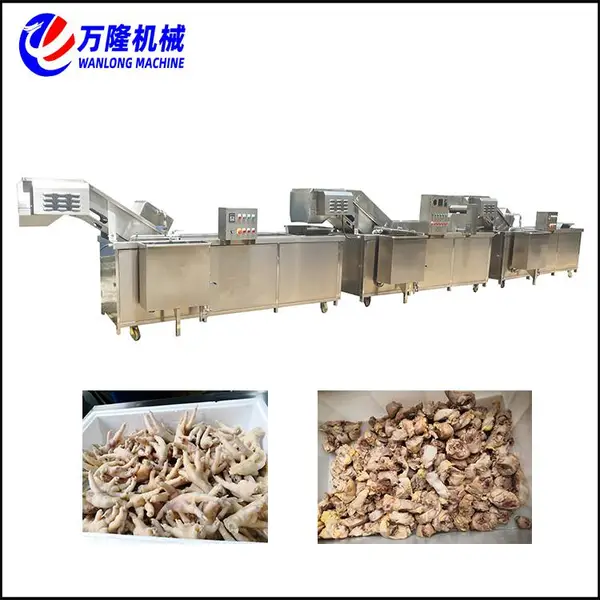 预制菜清洗风干漂烫线土豆藕片预煮杀青机中餐厅根茎类食物冷却线