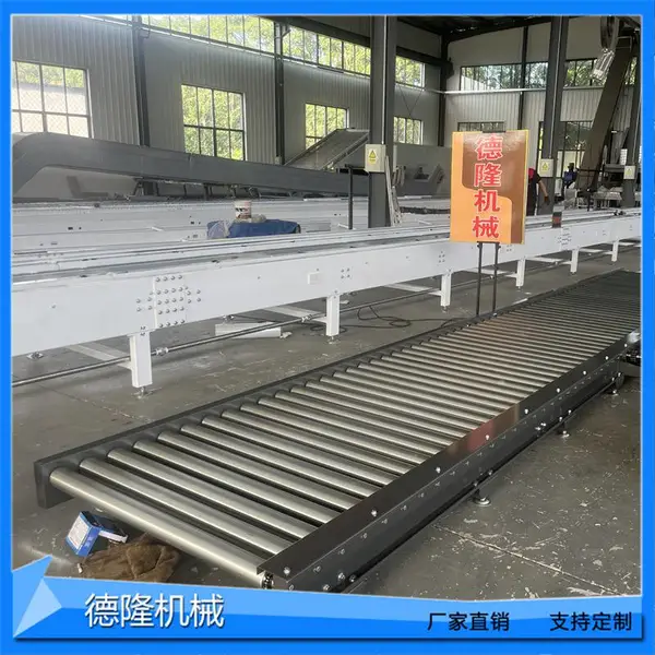 动力滚筒输送线轨道线托盘输送机自动化生产线重型吨包输送带