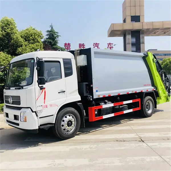 东风天锦14方挂桶压缩垃圾车