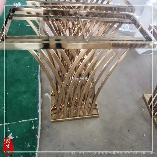 银川家具餐桌椅用不锈钢蛇形腿S型 大象腿竹节腿 玫瑰金老虎腿