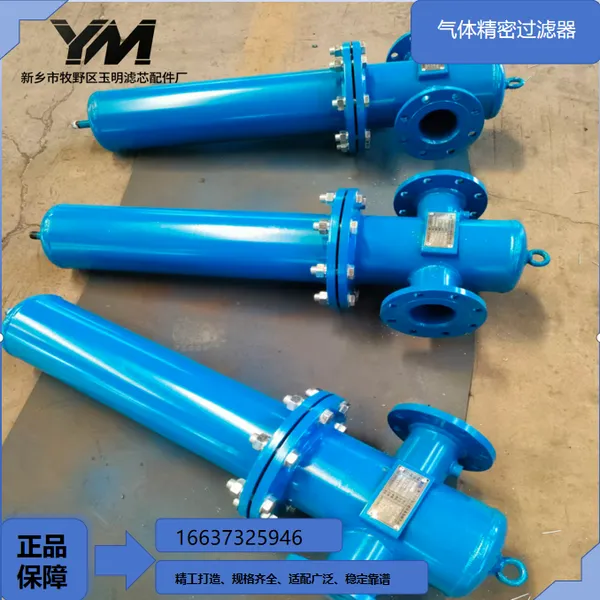 气体精密过滤器 PN16 法兰管道式气体精密过滤器
