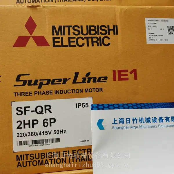 三菱电机SF-QR 1.5KW6P现货三相异步马达卧式底脚
